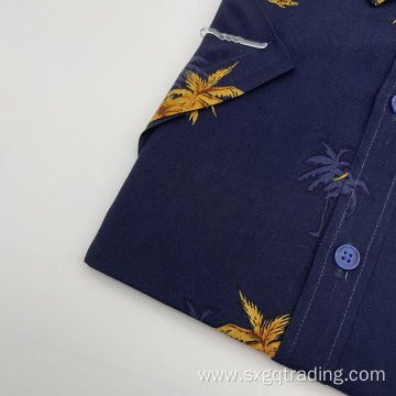 Deep color men's viscosa shirt With Exquisite Workmanship